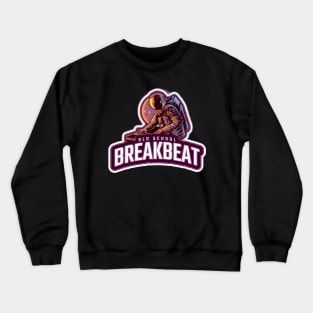 BREAKBEAT  - Old School Astronaut Crewneck Sweatshirt